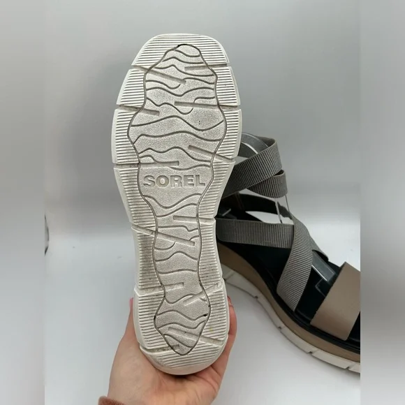 Sorel Women's Platform Sandals - Gray and Tan - Picture 9 of 15